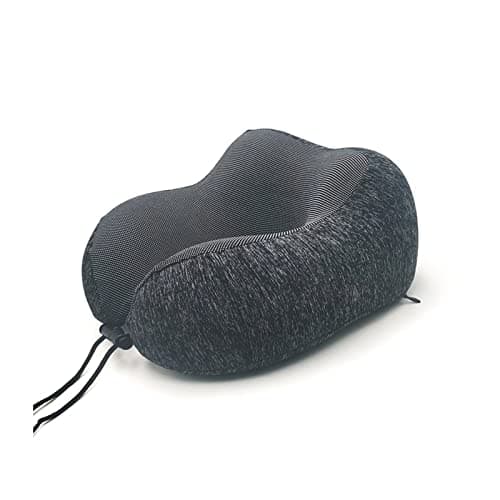 U-Shaped Neck Pillow Travel Neck Cushion Car Office Sleeping Aid Neck Support Headrest Airplane Pillow Beddin (Color : IceGray)