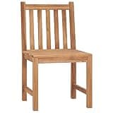 DXKDUSOKJ Solid Teak Wood Patio Chairs 6 Pcs Heavy Duty Outdoor Garden Seating Set with Water-Based Finish