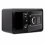Heavy Duty Safe Box for Home, 0.4 Cu Ft Small Steel Security Safe with Digital Keypad & Backup Keys, 2.0mm Solid Steel Door, Anti-Pry Money Safe for Cash, Documents, Jewelry, Black, 12.2"x7.87"x7.87"
