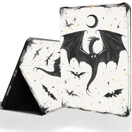 DSRGRGFDJ Tablet Case for iPad Air 13 Inch (M3 2025/M2 2024),iPad Pro 12.9 (6th/5th Gen 2022/2021),Auto Wake/Sleep and Multi-Angle Adjustable Stand Cover - Dark Dragon