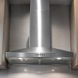 Range Hood 30 Inch Wall Mount - Stainless Steel Kitchen Chimney Vent Hood with 2 LED Lights and Metal Filters, 500 CFM 3-Speed Exhaust Fan, 45dB Quiet, Ducted/Ductless Convertible