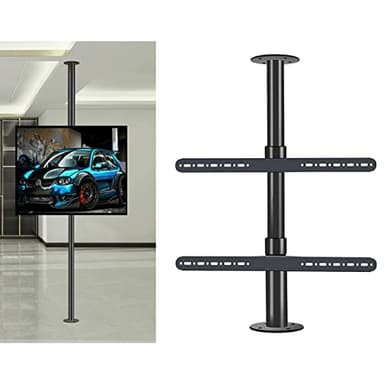 360 Degree LCD TV e Floor Stand, Swivel Partition Wall Bracket Straight Axis Sky and Earth Rod rt e, Adjustable Tilt TV Ceiling Mount(200-295cm) (6085cm)
