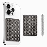 Svenirven Silicone Double-Sided Suction Cup Phone Case Detachable Mount,Hands-Free Phone Accessories Holder for Selfies and Videos (Grey)