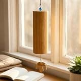 Bamboo Wind Chime-432Hz Tuned for Alpha Wave Relaxation, Focus & Meditation-Handmade Minimalist Sound Healing Tool for Yoga/Home Office/Musical Teaching Classroom/Gifting