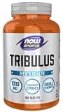 NOW Foods Sports Nutrition, Tribulus (Tribulus terrestris) 1,000 mg, Double Strength, Men's Health, 180 Tablets