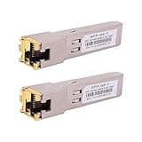 2PCS 1000BASE-T Gigabit SFP to RJ45 Copper Ethernet Modular Transceiver for Cisco,Meraki,Ubiquiti,D/TP Link,Supermicro,Netgear,Broadcom, 1.25G SFP-T CAT5E/CAT6 up to 100m Mikrotik S-RJ01