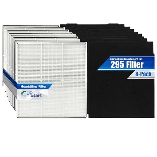 8-Pack 83378 Filter Set Replacement for Kenmore Progressive 295 HEPA Filter - Compatible with Kenmore 295 Series Air Purifier Filters with Carbon Foam Pre-Filter Prefilters