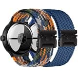 Yeahxing Band for Pixel Watch 4/3 45mm - Stretchy Nylon Braided Band for Google Pixel Watch 4 45mm 2025, Fit 6.8-10.2 inch Adjustable Wristband with Parachute Buckle for Men Women