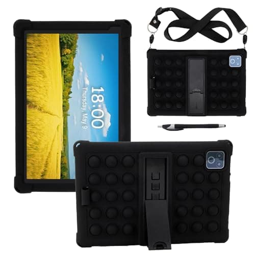 Case for Urao X109 10.1 inch Tablet with Shoulder Strap, Stylus Multi-Angle Portable Case for X109 Android 16 Tablets 2026 (Black)