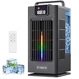Portable Air Conditioner, 4-in-1 Personal Mini Air Conditioner Cooling Fan, 2000ML Portable AC Evaporative Air Cooler with 1-8H Timer, 120Β° Oscillation, 4 Speeds & 7 RGB Light Modes for Room Office