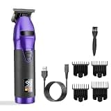 Mens Hair Clippers, Rechargeable Trimmer for Men Shaver Professional Clipper Beard Cutting Machine Barber Cut(Purple)