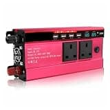 Power Inverter 1500 W DC 12V to 110V AC car Converter-car with Four USB Ports Peak, with 2 Universal Plug sockets with LED Display (24v to Plug)
