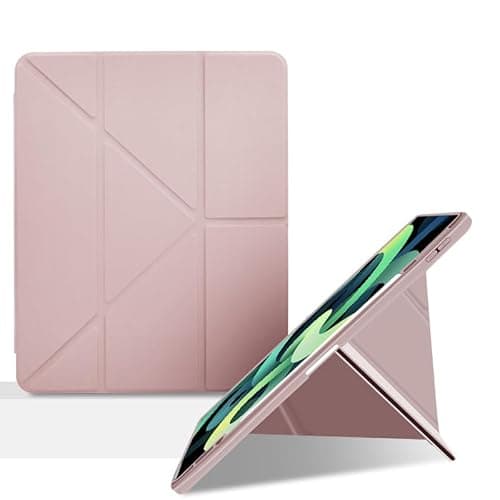 HUOLUNGJIN Case Compatible with iPad (A16) 11th Generation 11 Inch 2025/10th Generation 10.9 Inch 2022,Slim Folio Protective Cover,Multi-Angle Viewing TPU Leather Case, Auto Sleep/Wake (Pink)