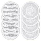 Jikefa 8 Pack Steam Mop Pads Compatible with Shark S8201 S8001 S7001 S7201 S7005 S7000 Series, S7000AMZ S7001TGT– Microfiber Replacement Scrub Pad, All-in-One Reusable Cleaning Refills for Hard Floor
