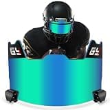 GY Football Visor Professional Football Helmet Visor for Youth Football Helmets and Adult Football Helmet Visors, Includes Visor Clip (Revo Green)