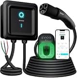 EVIQO NACS Charger for Tesla 48 Amp 240V Hardwired Level 2 EV Charger - Wall EV Charger Level 2, 25ft Cable, WiFi (2.4 GHz) Smart App - Weatherproof, Outdoor (IP66,NEMA 4) UL, ETL Certified