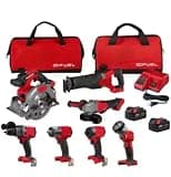 For Milwaukee M18 FUEL 18V Cordless Combo Kit, 7-Tool Set with Batteries, Charger, and Bag