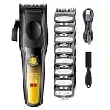 DAXXIN Hair Clippers, Hair Trimmer Man Professional Clipper 9000 RPM Professional Rechargeable Hair Cutting Machine(Yellow)