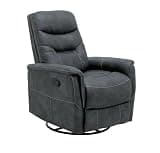 GOWE Gray Swivel Gliding Recliner