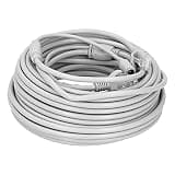 Omquot Ethernet Cable, 2 in 1 Power Supply, Network Cable for IP Camera, NVR, CCTV System, Lightweight, Portable ABS Material (10m)