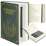 Large Decorative Book Safe with Combination Lock, 10.82"×7.67"×1.77" Hidden Storage Diversion Box for Cash, Phone, Passport, Valuables – Home Office Bookshelf, Evergreen Stories