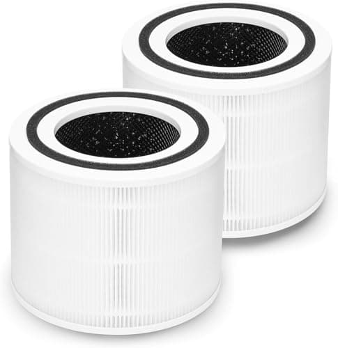 2-Pack 4-Stage Replacement Filter Compatible with Simply Conserve AM-AP1115-WH 1000 Series Tabletop Air Purifier, True HE-PA Activ-ated Car-bon Filter for Particle & Odor Removal