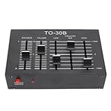 Bewinner 3 Band EQ Equalizer Stereo Preamp with Volume Control, High Medium Low Sound Channel Balance Adjuster for Car Audio System