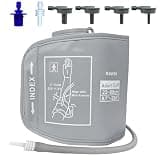 EBQOSK 3XL Extra Large Blood Pressure Cuff for Big Arms (8.7"-26"), Universal Replacement Upper Arm Cuff with 8 Connectors, Adjustable Soft Nylon BP Monitor Cuff Attachment for Adults