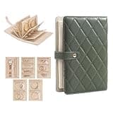 ANYSENT Travel Jewelry Organizer Case,Portable Checkered Jewelry Storage Bag,Velvet Lined Zipper Pouch for Earrings,Necklaces Rings (Green)