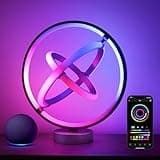 Lepro TB1 AI Smart Table Lamp, RGB+IC Addressable Color Changing Desk Light Alexa Google Home Enable, Music Sync, DIY Endless Scenes, APP Control Cool LED Lamp for Room Decor Ambient Lighting, 2.4 GHz