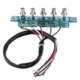 Range Hood Pushbutton Switch, 5 Button Replacement Part for Kitchen Fan(Multicoloured)