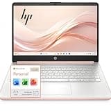 HP Business Laptop, 8GB RAM, 128GB SSD, Intel Processor, Microsoft Office 365 1 Year | No Mouse, Fast Response, Long Battery Life Computer, Rose Gold