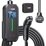 Raylix 32A Level 2 Fast Charger for Tesla, Adjustable Current, Delay Charge, Smart Display, 7.68KW Mobile/Home Charger for Tesla, 21ft Cable, Connector for Model X/Y/3/S/Cybertruck, NEMA 14-50 Plug