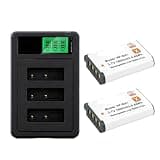 NVVSHND NP-BX1 Battery 1800mAh,Charger,Compatible for Sony RX100 RX1 AS100V WX300 Camera(2 Battery 1 Charger)