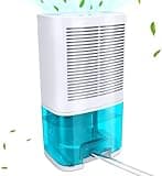 Dehumidifier 68oz(2000ml) Small Dehumidifier with Drain Hose for Up to 650 sq.ft Ultra Quiet Mini Portable Air for Home Basements Bathroom Bedroom Closet Kitchen RV