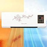 2-in-1 Wall Heater Fan, 1800W PTC Portable Space Heater with Remote, 3 Speed Quiet Personal Air Circulator for Bedroom Office Dorm, White