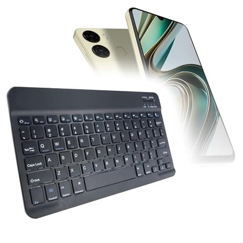 BoxWave Keyboard Compatible with BLU K2 Smartphone (6.88 in) - SlimKeys Bluetooth Keyboard, Portable Thin with Chiclet-Style Keys - Jet Black