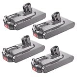 25.2V 6.0Ah Li-Ion Replacement Battery Compatible with Dyson V11 SV15 SV16 Absolute Extra Animal SV22 Vacuum Cleaners(4pcs)