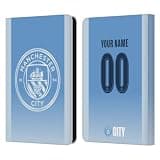 Head Case Designs Officially Licensed Custom Customized Personalized Manchester City Man City FC Home 2026/27 Badge Kit Leather Wallet Case Compatible with Amazon Kindle 11th Gen (2024)