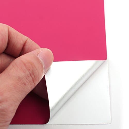 Ruilogod PVC Anti- Removable Adhesive Protective DIY Back Sticker Fuchsia for Phone