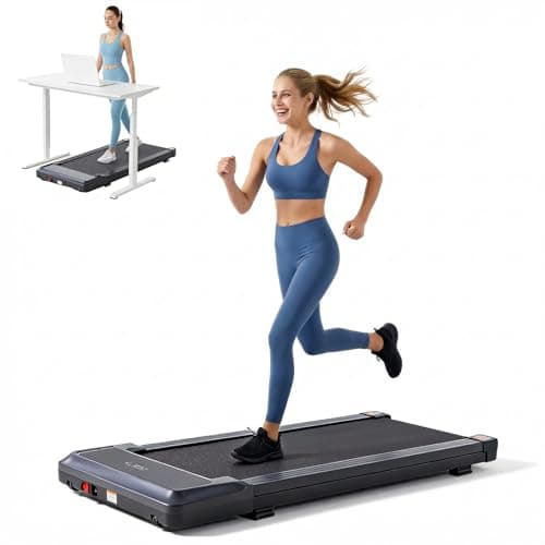 NEWBULIG Compact Treadmill for Small Spaces, Quiet Under-Desk Walking Pad, Slim & Portable Design for Home Office Workouts, Easy to Store, Ideal for Apartments and Work-from-Home Fitness