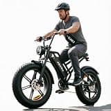 Askmy Fat Tire Electric Bike for Adults, 20" 4.0" 750W Continuous / 1000W Max, 48V 15ah Removable Battery, 50-60+ Miles Range,UL2849 Certified (48V 15Ah-Ink Black)