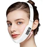 Electric Double Chin Device Facial Massager,V-Shaped Face Machine with 8 Modes & 15 Intensity Levels,Intelligent V-Face Device for Daily Skincare,Double Chin Machine