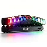 SHEHDS GalaxyJet 12x60W RGBW LED Moving Head Wave Bar Light, Beam & Wash Stage Lighting with Single LED Swing Control, Perfect for Stage, DJ, Party, Church, and Club