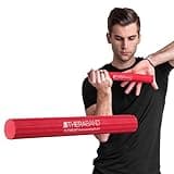THERABAND FlexBar Resistance Bar, Light, Red Flex Therapy Bar for Physical Therapy, Wrist & Forearm Exercise Equipment, Non Slip Grip, Compact Design
