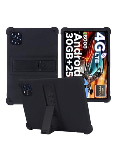 for DOOGEE Tab G6 2025 11 Inch Tablet Case,BOVUGAC Soft Silicone Adjustable Stand Shockproof Kids Friendly for DOOGEE Tab G6 11" Tablet(Black)