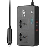 200W Car Power Inverter With USB C Port Digital Display For Multi Device Charging In Vehicles Car Plug Outlet Converter