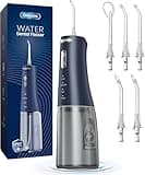 Onlyone Rechargeable Cordless Water Flosser with Adjustable Water Pressure for Daily Oral Care, Power Dental Flosser for Home and Travel Use, Portable Oral Irrigator for Sensitive Gums and Braces Care
