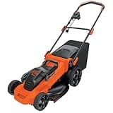 BLACK+DECKER 20-Inch Corded Electric Lawn Mower, Ultra Light Push Mower, 13-Amp High Output Motor, 3 in 1 Cutting Versatility, Tool Free Height Adjustment, 7-setting Cutting Height (MM2000)