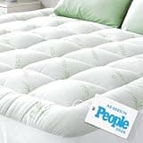 Niagara Sleep Solution Ultra Soft Full Size Mattress Topper - Rayon Derived from Bamboo Pillow Top Mattress Pad for Back Pain Relief - Naturally Cooling for Hot Sleepers, Green